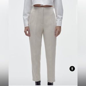 High waisted white pant
